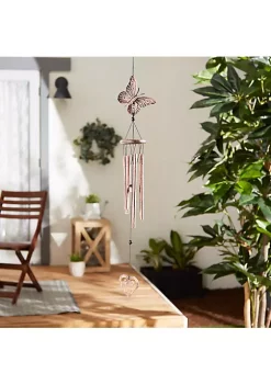 Summerfield Terrace Butterfly and Heart Wind Chimes - 31.5 inches 11 Summerfield Terrace Butterfly and Heart Wind Chimes - 31.5 inches -Bella-Vita Shop Belk 1547