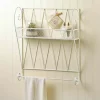 Summerfield Terrace White Wire Wall Shelf