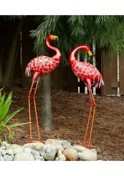 Summerfield Terrace Bright Flamingo Yard Art - Looking Back 10 Summerfield Terrace Bright Flamingo Yard Art - Looking Back -Bella-Vita Shop Belk 965