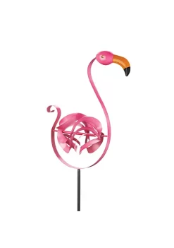 Summerfield Terrace Twirling Metal Pink Flamingo Garden Stake