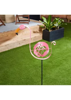 Summerfield Terrace Twirling Metal Pink Flamingo Garden Stake -Bella-Vita Shop Belk 978