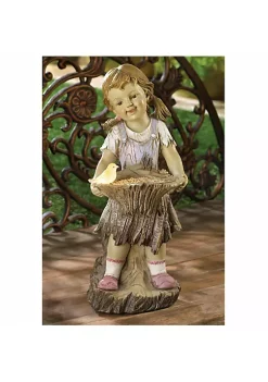 Summerfield Terrace Little Girl Feeding Birds Solar Garden Light -Bella-Vita Shop Belk 984