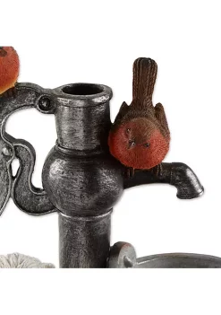 Summerfield Terrace Terrier Puppy with Birds Solar Garden Light with Flower Pot -Bella-Vita Shop Belk 990